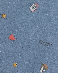 Baby Girl Pixar© Toy Story Chambray Dress - Medium Wash