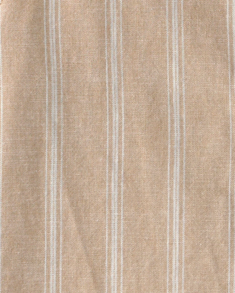 Boys Striped Button-Down Shirt - Brown