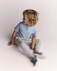Toddler Boy Henley Tee - Blue