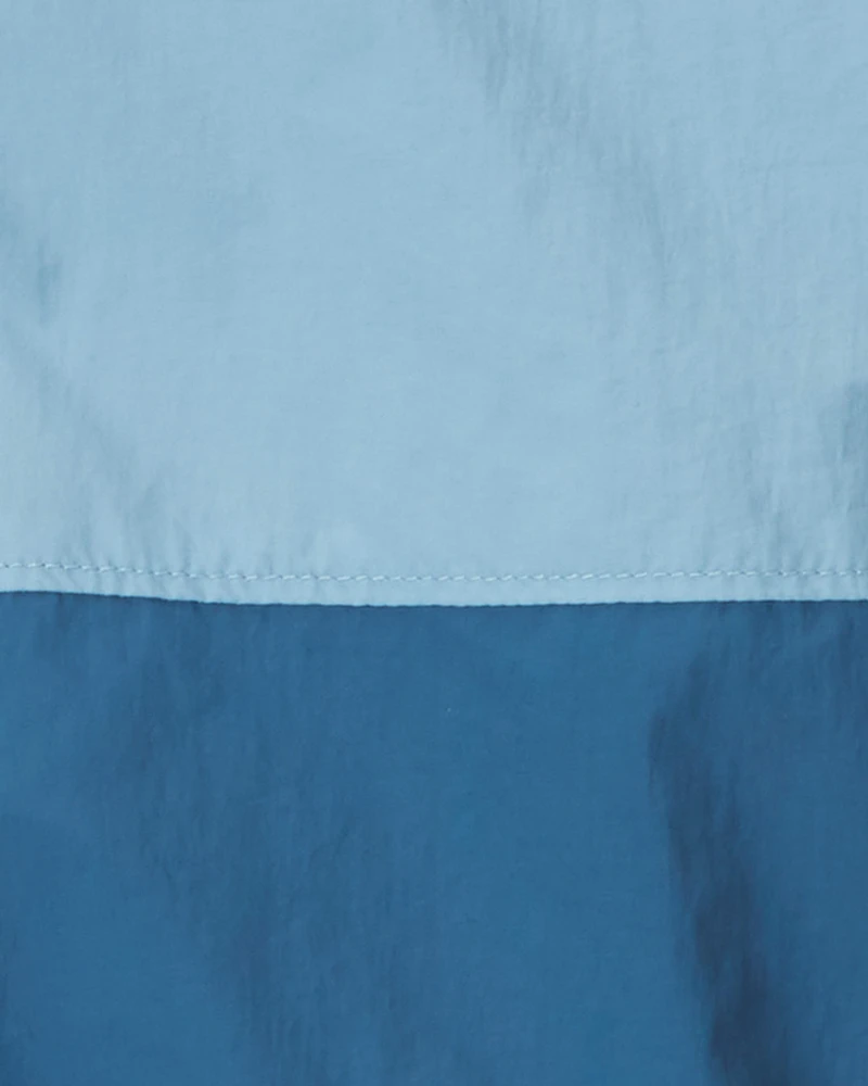 Girls Colourblock Zip-Up Jacket - Blue
