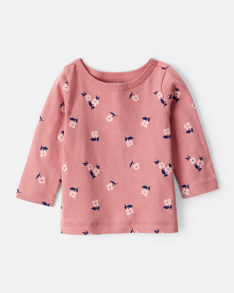 Baby Girl 3-Piece Floral Long-Sleeve Dress Set - Blue