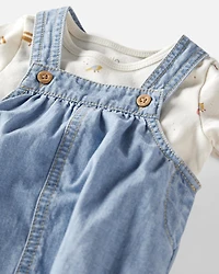 Baby Organic Cotton Chambray Bubble Set