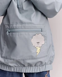Toddler Hooded Rain Pullover - Pale Blue