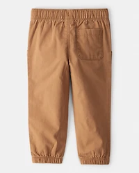 Toddler Boy Cotton Pull-On Fashion Pants - Brown