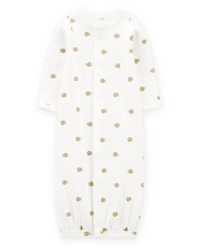 Baby Preemie Snail Cotton Sleeper Gown
