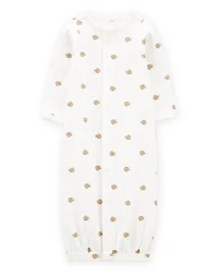 Baby Preemie Snail Cotton Sleeper Gown
