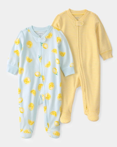 Baby Boy 2-Pack Lemon Sleeper - Yellow/Blue