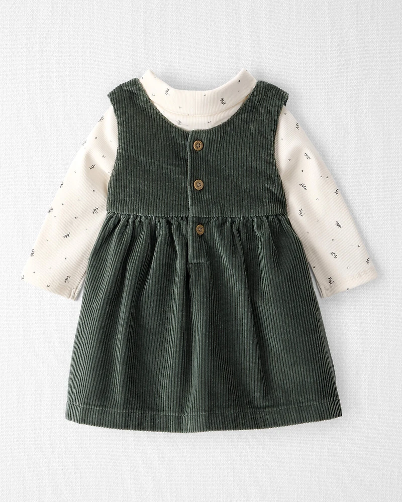 Baby Girl 2-Piece Organic Cotton Jumper Set