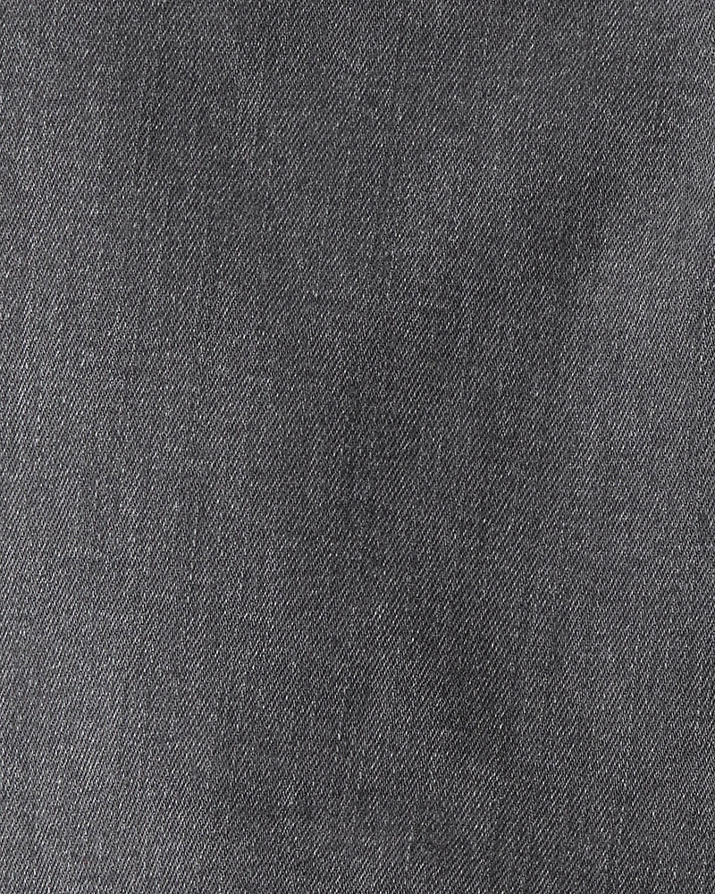 Toddler Girl Heart Pocket Barrel Jeans - Black