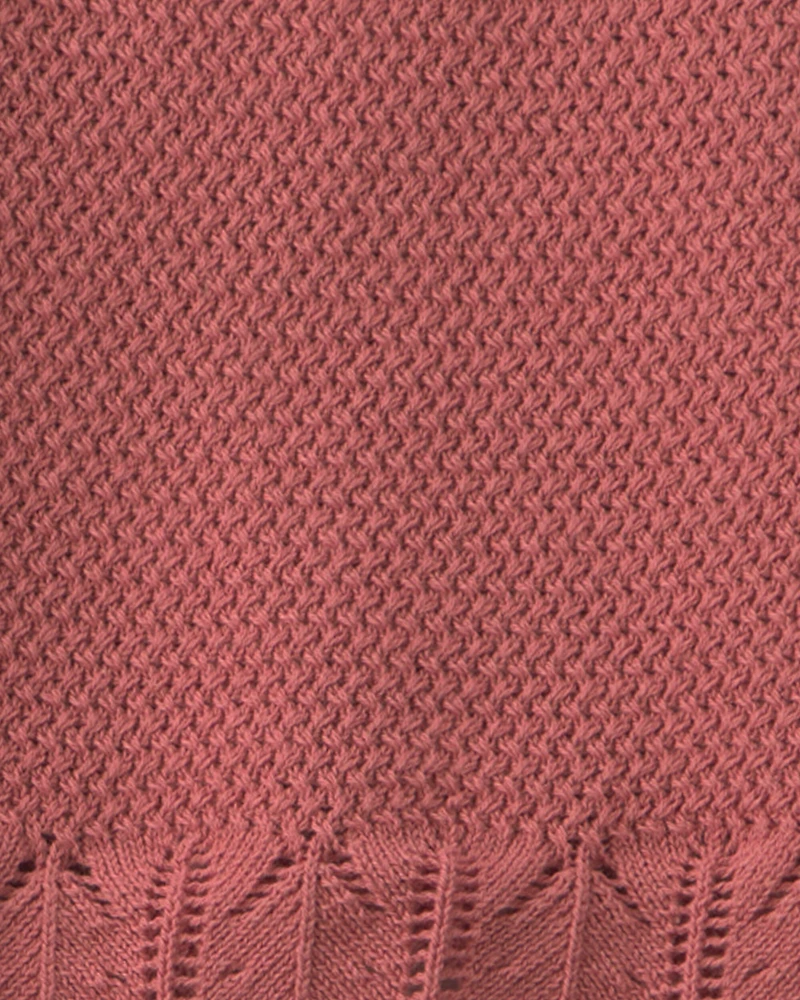 Toddler Girl 2-Piece Organic Cotton  Knit Top & Short Set