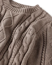 Toddler Organic Cotton Cable Knit Sweater