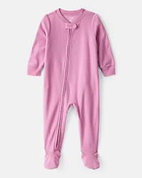 Toddler Girl Fleece Long-Sleeve Snug Fit 1-Piece Pyjamas - Pink