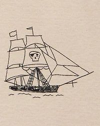 Baby Pirate Print Snug Fit Cotton 4-Piece Pyjamas