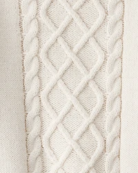 Baby Girl 3-Piece Cableknit Long-Sleeve Top & Skirt Set - Cream