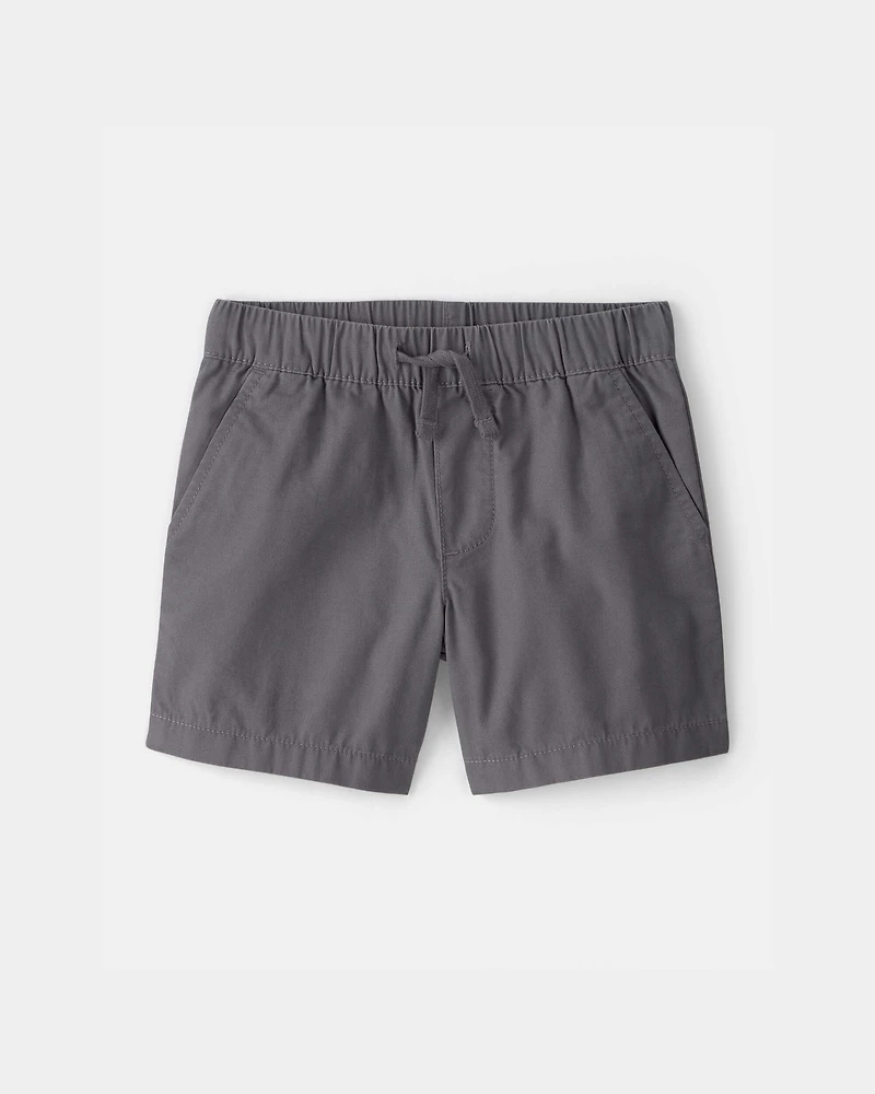Toddler Boy Canvas Shorts - Grey