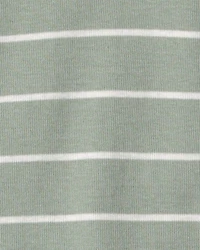 Baby 2-Pack Dinosaur Striped Snug Fit 1-Piece Pajama Set - Green/Cream