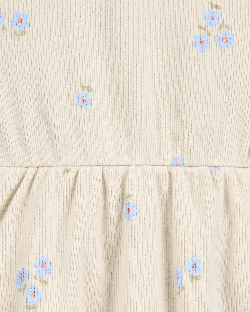 Baby Floral Sunsuit - Ivory