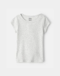 Girls Rib Top - Grey