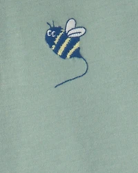 Toddler Boy Bumble Bee Short-Sleeve Polo Shirt - Green