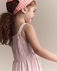 Toddler Girl Smocked Dress - Light Pink
