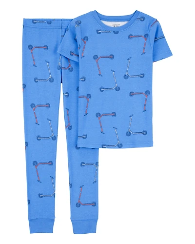 Boys 2-Piece Scooter Print 100% Snug Fit Cotton Pyjamas