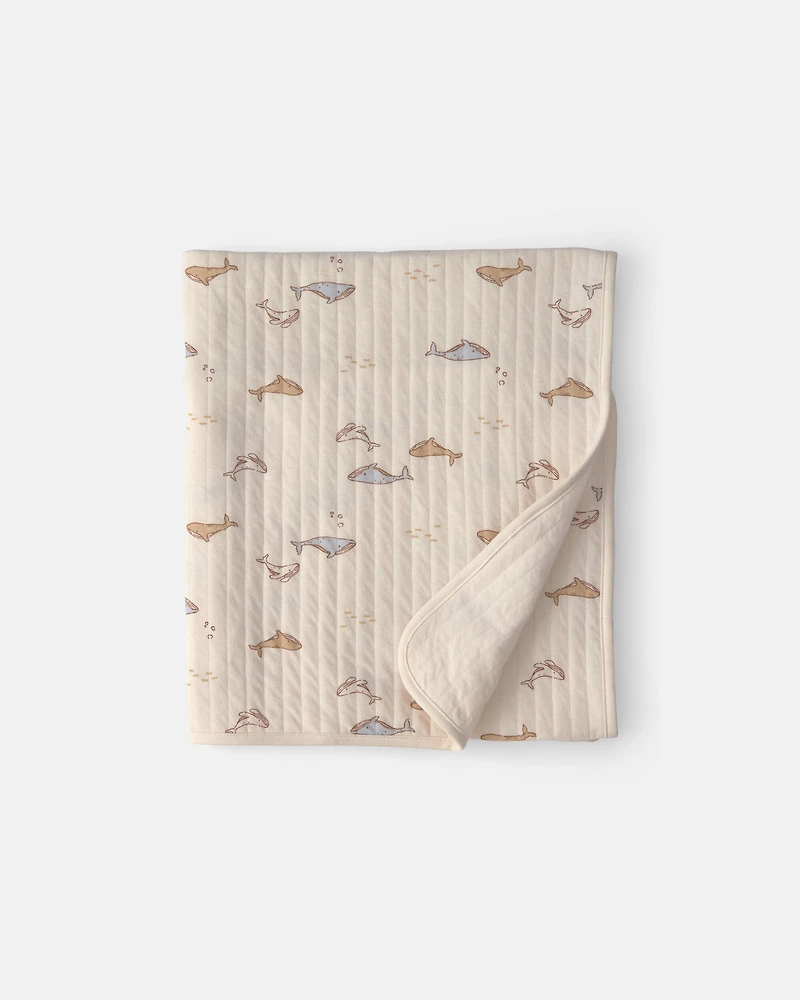 Baby 1pk Whale Knit Blanket