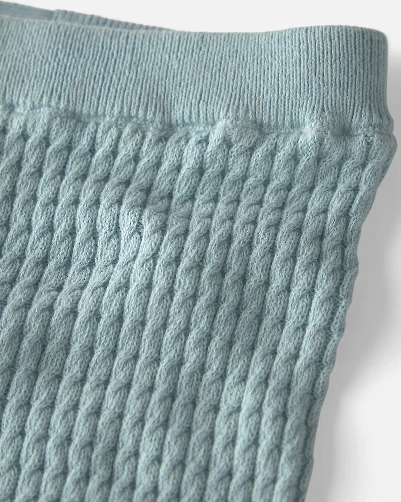 Baby 2-Piece Organic Cotton Cable Sweater Knit Top & Pant Set