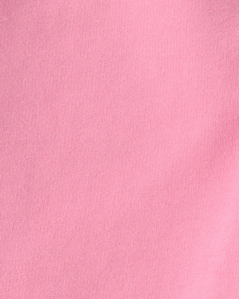 Girls French Terry Wide-Leg Pants - Pink