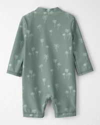 Baby Boy Recycled Long-Sleeve Romper Palm Tree Print