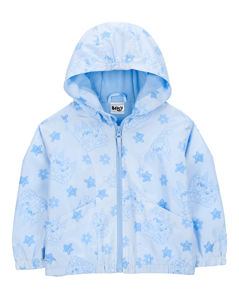 Toddler Bluey Windbreaker Jacket - Blue