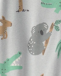 Baby Organic Cotton Sleep & Play Pyjama Aussie Friends Print