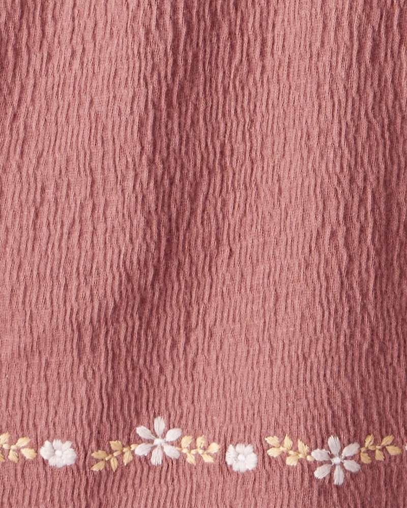 Toddler Girl 2-Piece Organic Cotton Crinkled Knit Set