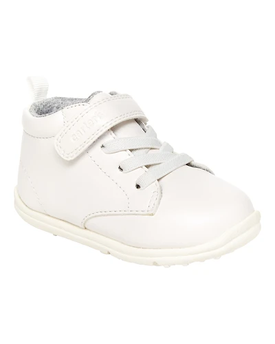 Boys Every Step® First Walker High Top Sneaker - White