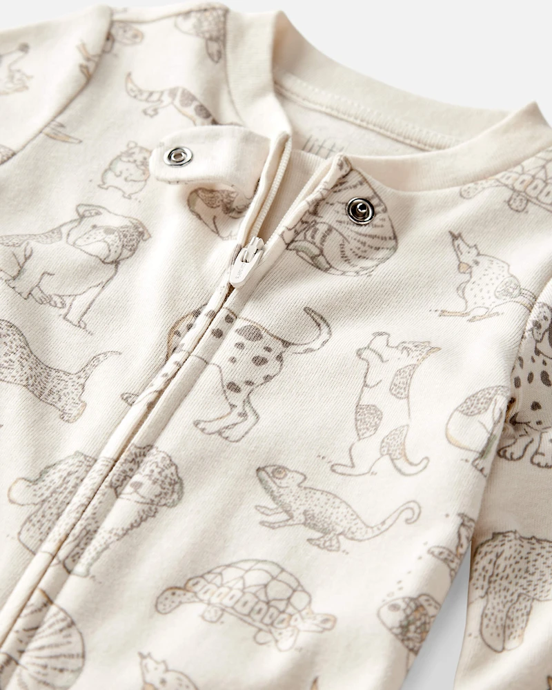 Baby Organic Cotton Animal-Print Sleeper