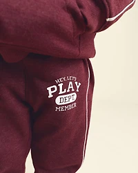 Toddler Boy 'Play' French Terry Joggers - Burgundy