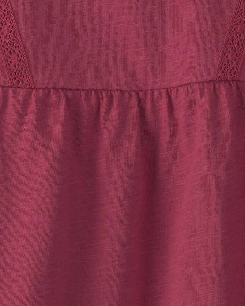 Girls Organic Cotton Peplum Top