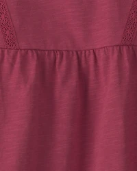 Girls Organic Cotton Peplum Top