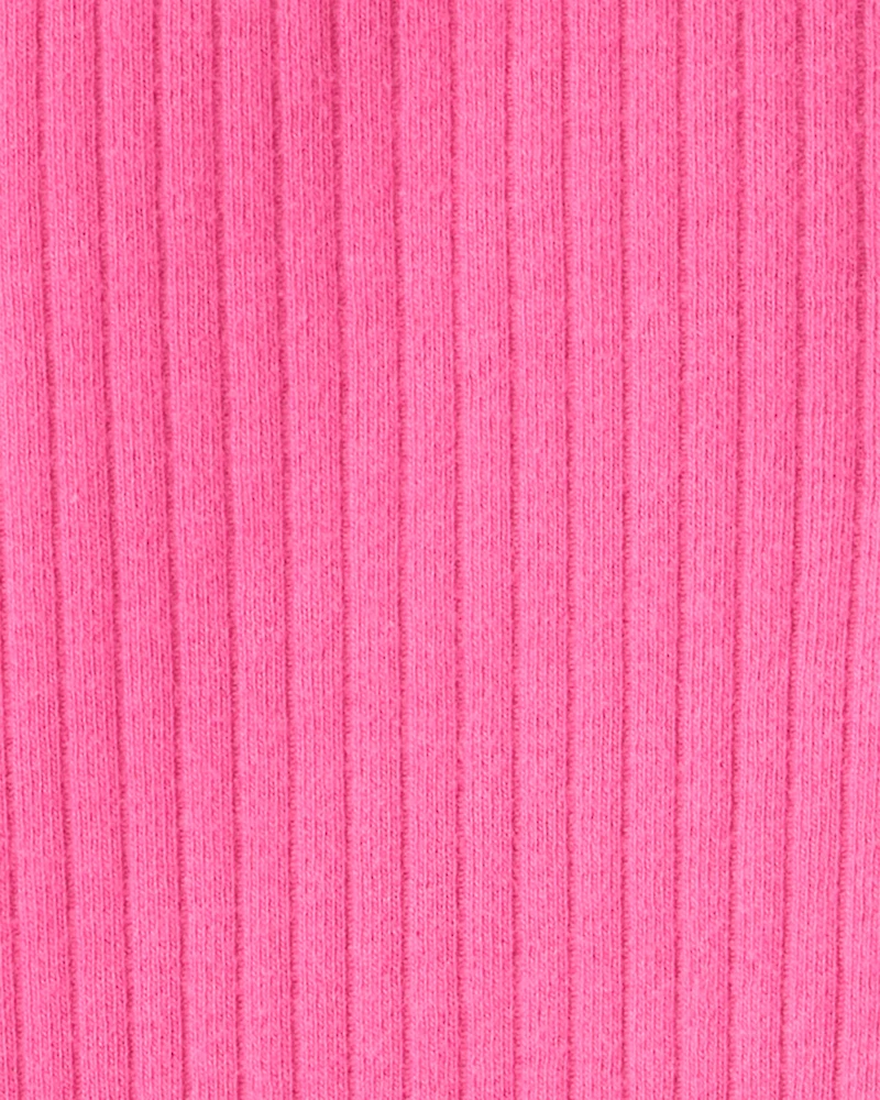 Baby Girl Cotton Solid Stretch Leggings - Pink