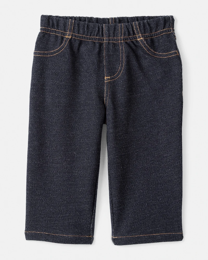 Baby Girl 3-Piece Heart Quilted Vest Outfit Set - Red