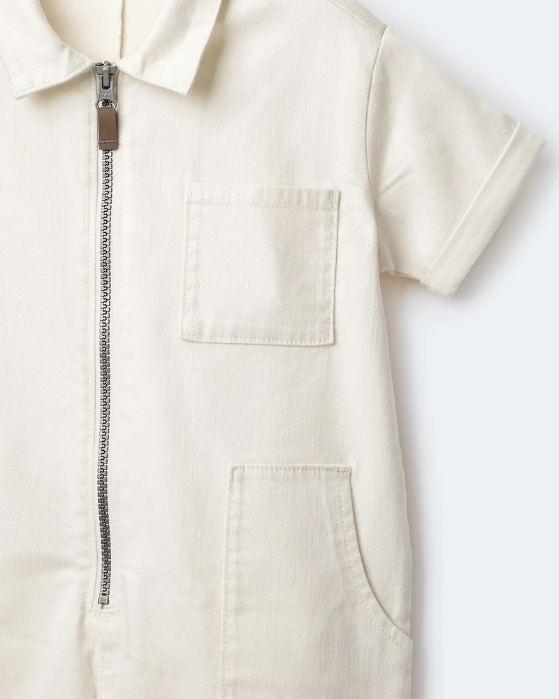 Toddler Day Out™ Jumpsuit - Cream