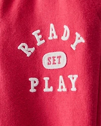 Baby Boy Ready Set Play French Terry Jogger - Red