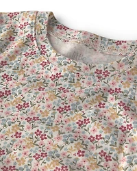 Girls 2-Piece Organic Cotton Pajamas Floral