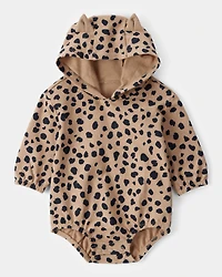 Baby Leopard 1-Piece Hooded Bubble