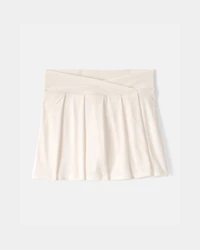 Girls Pleated Active Skort - White