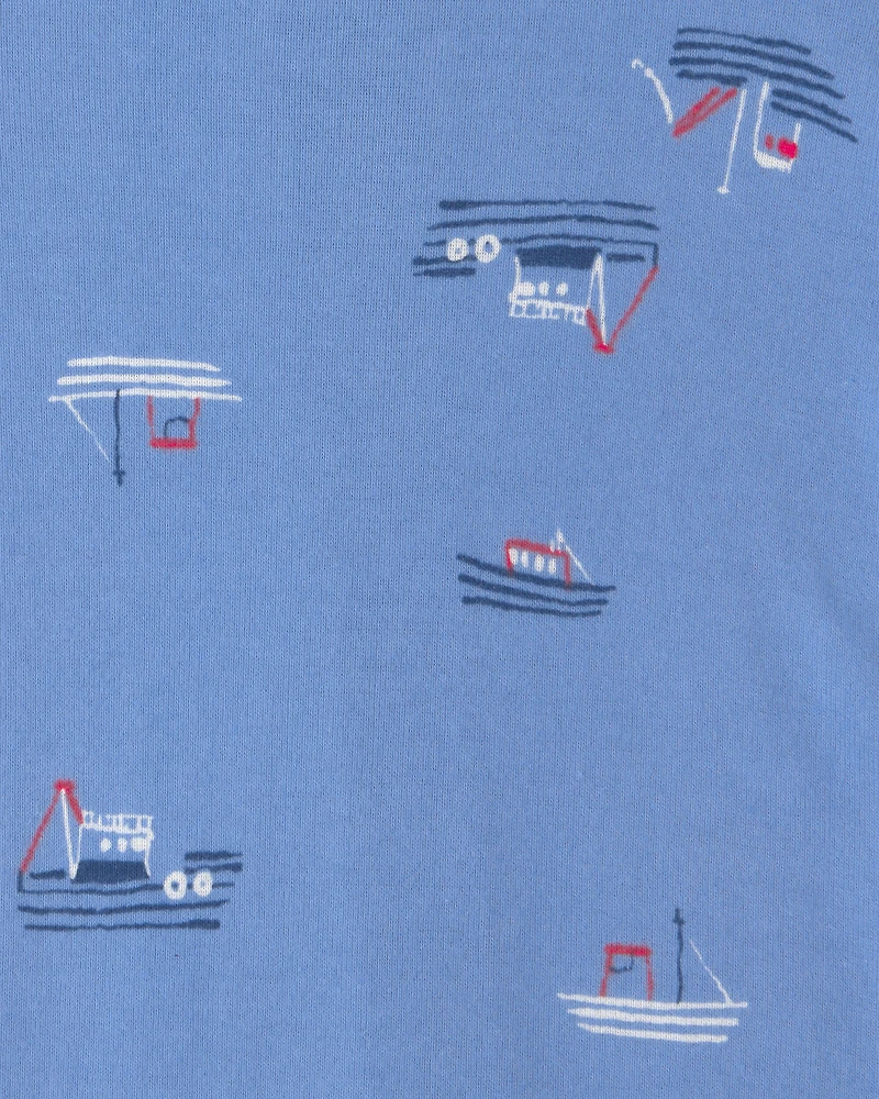 Toddler Boy 2-Pack Boat Snug Fit 1-Piece Pajama Set - Blue