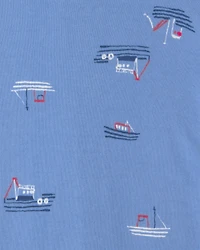 Toddler Boy 2-Pack Boat Snug Fit 1-Piece Pajama Set - Blue