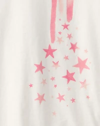 Girls Rainbow Graphic Tee - Ivory