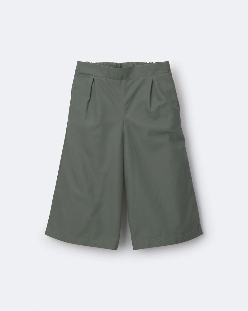 Toddler Girl Wide-Leg Drape Pant - Olive