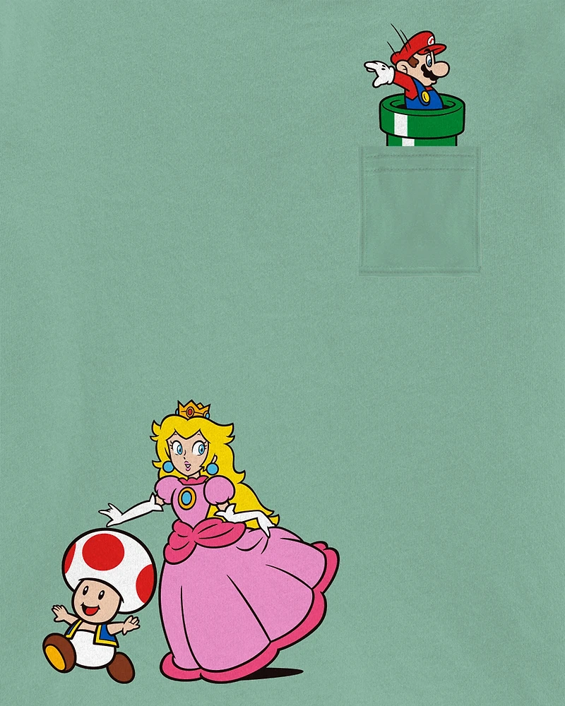 Girls Super Mario Bros™ Princess Peach Short-Sleeve Graphic Tee - Green