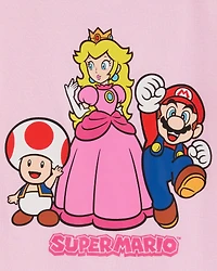 Girls Super Mario Bros™ Snug Fit Cotton 2-Piece Pyjamas - Pink